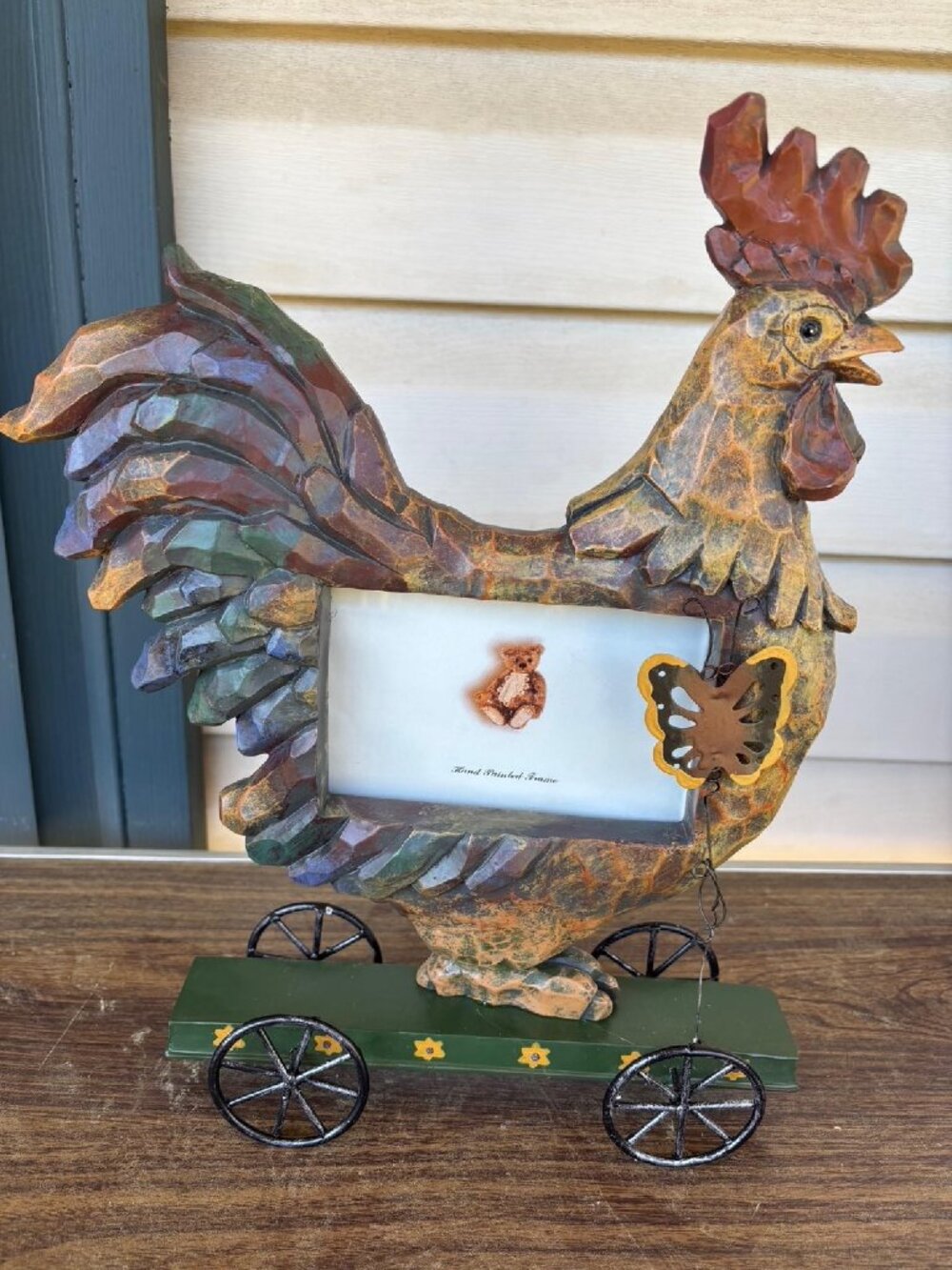 Rooster Picture Frame  Freestanding  14" x 10.5" NEW